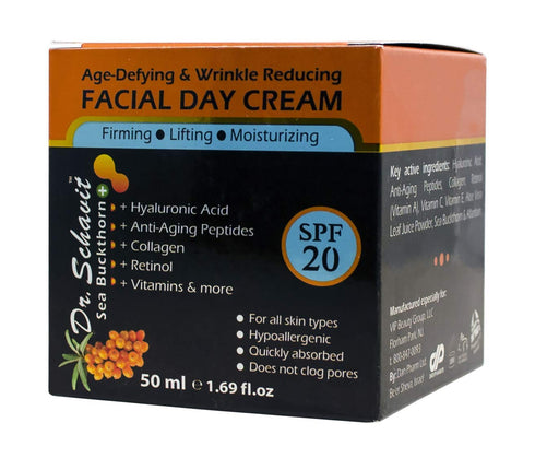 Sea Buckthorn+ Age-Defying & Wrinkle Reducing Day Cream - Collagen Retinol Anti Wrinkle Face Cream SPF 20 - Wrinkle Repair Day Cream Moisturizer Protects and Hydrates Skin 1.7 oz