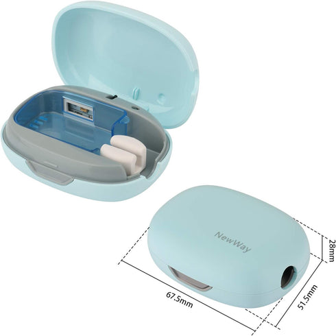NewWay Mini Toothbrush Cover Rechargeable Travel Toothbrush Case with Holder for Houshold and Traving or Business Trip