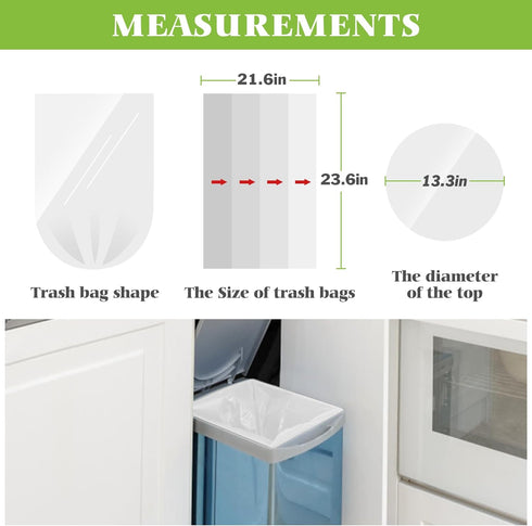 Teivio 6 Gallon 160 Counts Clear Strong Garbage Bags, Trash Bags for Bathroom Trash Can Bin Liners