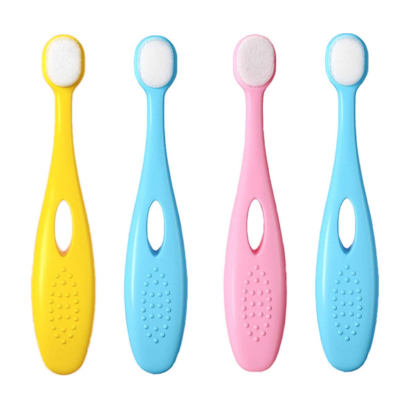 EasyHonor Baby Toothbrush for Ages 1-3, Extra Soft Toothbrush with 10000 Floss Bristles for Toddler Gum Care (4Pcs)