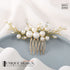 Latious Wedding Bride Pearl Hair Side Comb, Gold Rhinestone Bridal Hair Clips, Hair Accessories for Women