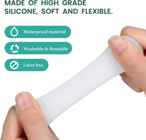 Welnove Gel Toe Cap and Protector, 12-Pack Silicone Toe Covers for Pain Relief, Missing or Ingrown Toenails, Corns,
