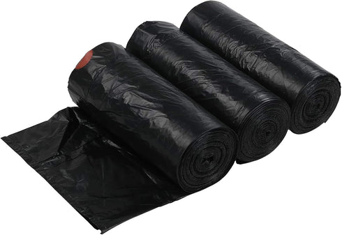 6 Gallon Drawstring Trash Bags, 105 Counts, Black Garbage Bags