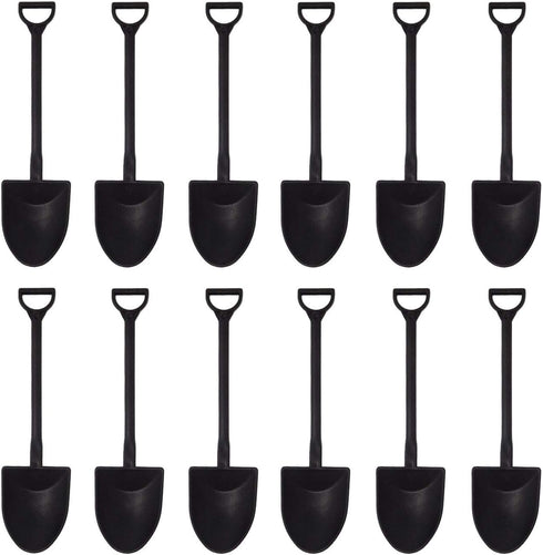 Honbay 50PCS Plastic Disposable Mini Ice Cream Dessert Spoons, Shovels for Pudding and Yogurt, Family or Party Use