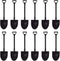 Honbay 50PCS Plastic Disposable Mini Ice Cream Dessert Spoons, Shovels for Pudding and Yogurt, Family or Party Use
