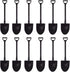 Honbay 50PCS Plastic Disposable Mini Ice Cream Dessert Spoons, Shovels for Pudding and Yogurt, Family or Party Use
