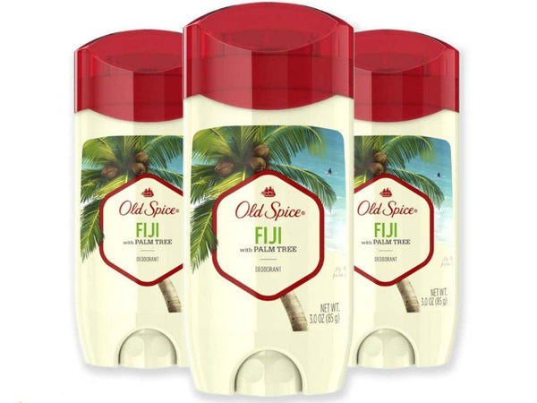 Old Spice Aluminum Free Deodorant for Men, Fiji with Palm Tree Scent, 3.0 Ounce, Pack of 3
