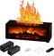 Villelei Fireplace Aroma Diffuser with Remote Control - 7 Color Changing LED Flame