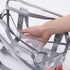 SxoSyo Large Clear Makeup Bags, Transparent Travel Toiletry Bag for Women, Bathroom Organizer with Handle (Silver Grey)