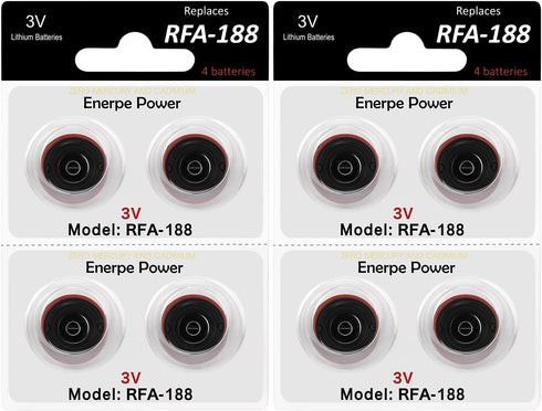 RFA-188 Replacement Batteries High Capacity Compatible with PetSafe Collars (8-Pack)