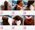 LOVEF 6Pcs Women's Korean Magic Cute Rabbit Bunny Ear Sponge Hair Styling Tools, Polka Dot Bow Bun Maker