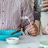 LALAFINA Adaptive Utensils Set, Angled Fork and Spoon for Elderly, Left Handed, Anti Shake Eating Utensils