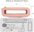 Clear Mini Makeup Bag, Small TSA Approved Travel Brush Bag, Portable Waterproof Cosmetic Organizer Bag for Women (Slim