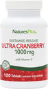 NaturesPlus Ultra Cranberry, Sustained Release - 1000mg, 120 Tablets with Vitamin C