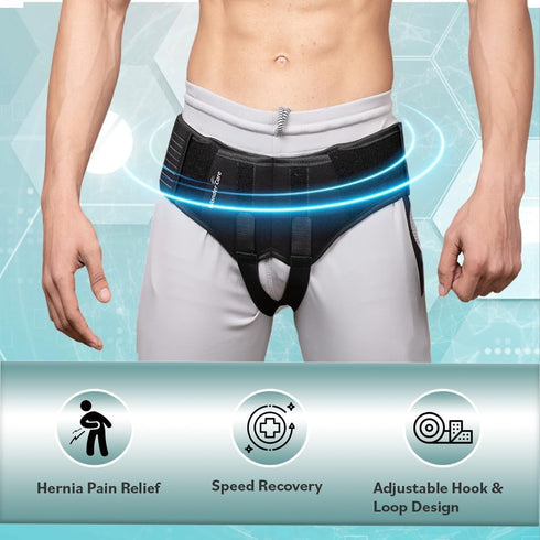 Wonder Care Inguinal Hernia Support, Post-surgery Hernia Pain Relief Truss Brace, Large