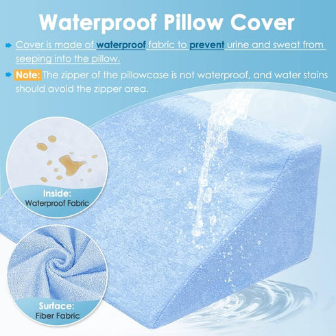 Wedge Pillow for Side Sleeping Positioning Wedges for Bed Sores Turning Medical Rolling Pillow for Elderly Waterproof
