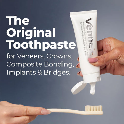 Venneir Professional Toothpaste for Veneers, Implants, Bondings, Crowns & Sensitive Teeth Stain Removing, Whitening