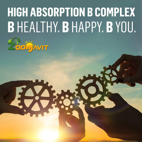 Vitamin B Complex Liquid Drops with Fast Absorption - Super B Liquid Complex Vitamins B2, B3, B5, B6 & B12