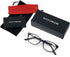 OCCI CHIARI Thin TR90 Rectangular Anti Blue-Ray Reading Glasses for Women (D-Black, 3.0) - 1.0 to 3.0