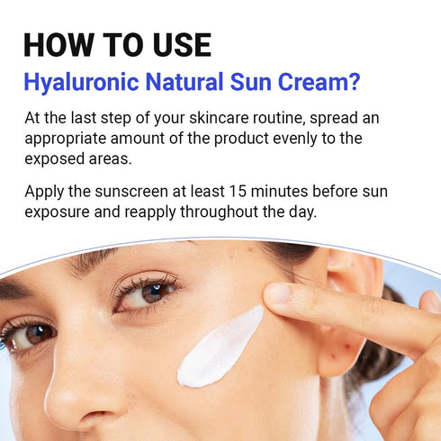 ISNTREE Hyaluronic Acid Natural Suncream SPF50 PA++++, Lightweight Sunscreen for Even Skin Tone, 50ml