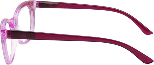 OCCI CHIARI Clear Reading Glasses for Women, Stylish Readers in Purple, 6.0, Available in Multiple Strengths
