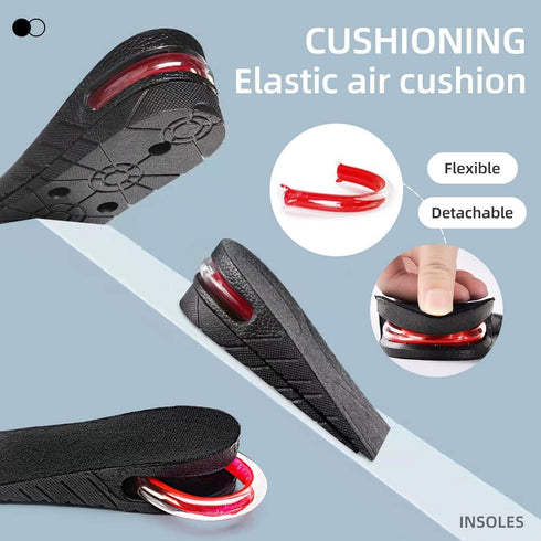 Height Increase Insole, 3-Layer Air Cushion Heel Insert Lift Shoes Insole for Men and Women