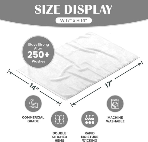 IMPERIAL TOWELS Pack 60) 14"x17" Terry Bar Mop Towels (Value of Size Absorbent and Durable, Multipurpose Cleaning Rags
