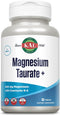 KAL Magnesium Taurate 400mg Plus CoEnzyme Vitamin B6, Chelated Supplement for Muscle Function, 90 Tablets