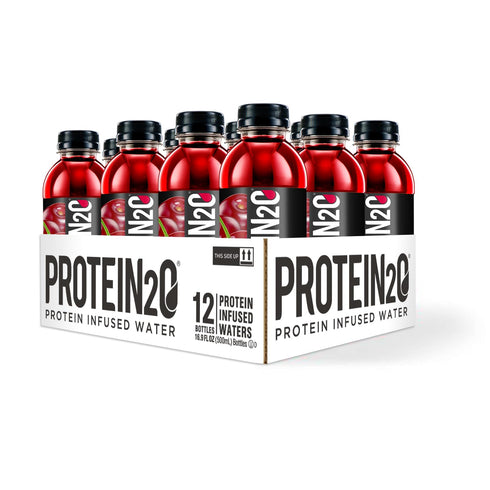 Protein2o 15g Whey Protein Isolate Infused Water, Sugar Free, Gluten Free, Wild Cherry, 16.9 Fl Oz (Pack of 12)
