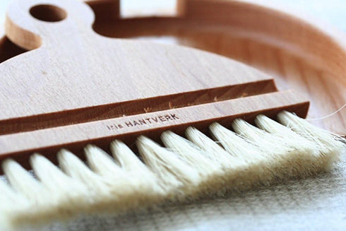 Handcrafted Table Dustpan and Brush by Iris Hantverk