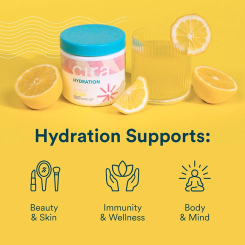 Cira Hydration Electrolyte Powder for Women, 45 Servings - Self Love Lemonade with Himalayan Salt