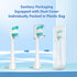 Replacement Toothbrush Heads for AquaSonic Black Series Vibe Series, Curved Design with Nylon Bristle (White)