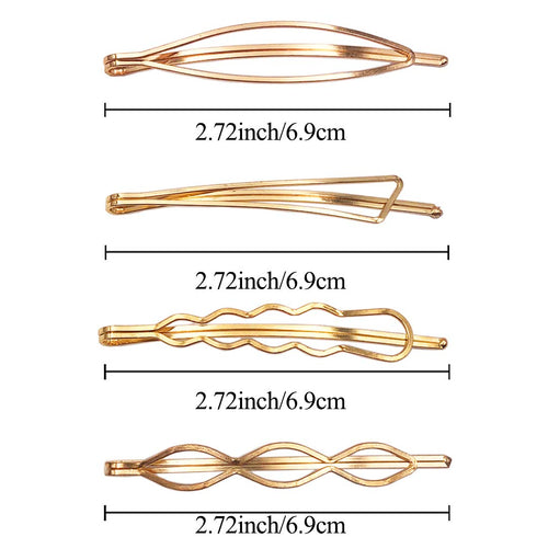 Messen Hair Pins Set Geometric Hair Clips Metal Hairpin Minimalist Hair Styling Jewelry Accessories (8 Pieces, Style 7)