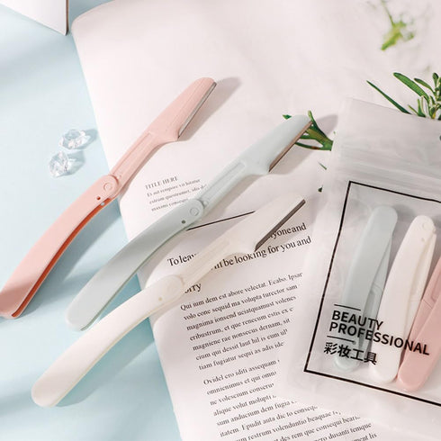 Ipetboom 6pcs Eyebrow Razor, Folding Eyebrow Trimmer, Hair Remover for Women, Facial Hair Shaver