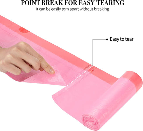 3 Rolls Drawstring Small Trash Bags, 60 Counts 4 Gallon Thicken Garbage Bags for Kitchen Bathroom Office