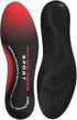 Physix Gear Orthotic Insoles for Men & Women - Arch Support Inserts for Plantar Fasciitis Comfort, Red/Black, S