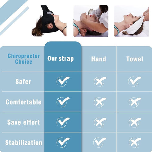 Neck Traction Device for Neck Pain Relief - Portable Neck Stretcher Strap for Spine Chiropractic Decompression,