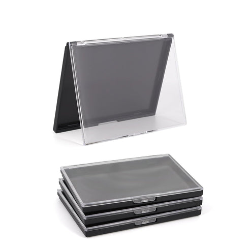 Magnetic Makeup Palette with Clear Top, 3-Pack Empty Eyeshadow Storage Box with 60Pcs Stickers