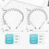 Unisex Flexible Metal Hair Band Headbands, Non-Slip Hairband for Men and Women, Wavy Elastic Hoop