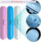 Electric Toothbrush Travel Case for Oral-B Toothbrushes, 4 Pcs Toothbrush Head Covers (Pink)