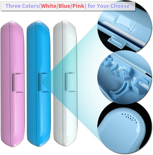 Electric Toothbrush Travel Case for Oral-B Toothbrushes, 4 Pcs Toothbrush Head Covers in White