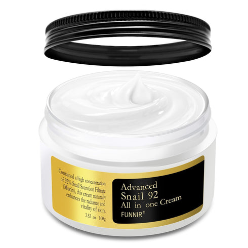 Snail Mucin 92% Repair Cream, 100g Face Moisturizer for All Skin Types, Youthful and Radiant Skincare