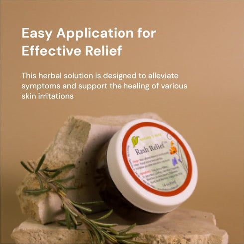 Nature's Rite Herbal Rash Cream - Calming and Nourishing with All-Natural Ingredients - Ideal for All Skin Types