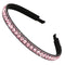 Wecoe Pink Rhinestone Headband, Non Slip Fashion Bling Hair Band for Women Girls, Holiday Accessories