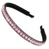 Wecoe Pink Rhinestone Headband, Non Slip Fashion Bling Hair Band for Women Girls, Holiday Accessories