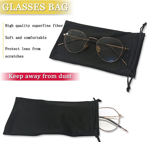 yuntop 4Pcs Closure(7 3.75 Inch) Microfiber Sunglasses Glasses Storage Pouch, Cleaning Cloth Premium Quality