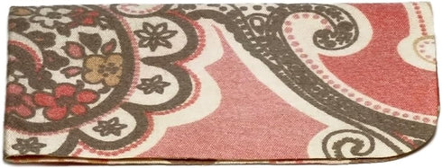 Calabria Microfiber Cleaning Cloth, Red Paisley Cashmere Print for Cleaning Eyeglass Lens, Phone Screen, Sunglasses