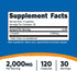 Nutricost L-Leucine 2,000mg, 120 Vegetarian Capsules, Non-GMO, Gluten Free, 30 Servings