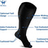 Compression Sock 20-30 mmHg for Women & Men, Wide Calf Travel, Running, Cycling Athletic, Color – Black, Size - XL