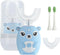 Kids Electric Toothbrush U Shaped Sonic Automatic Toothbrush with 4 Brush Heads, Cartoon Deer Modeling